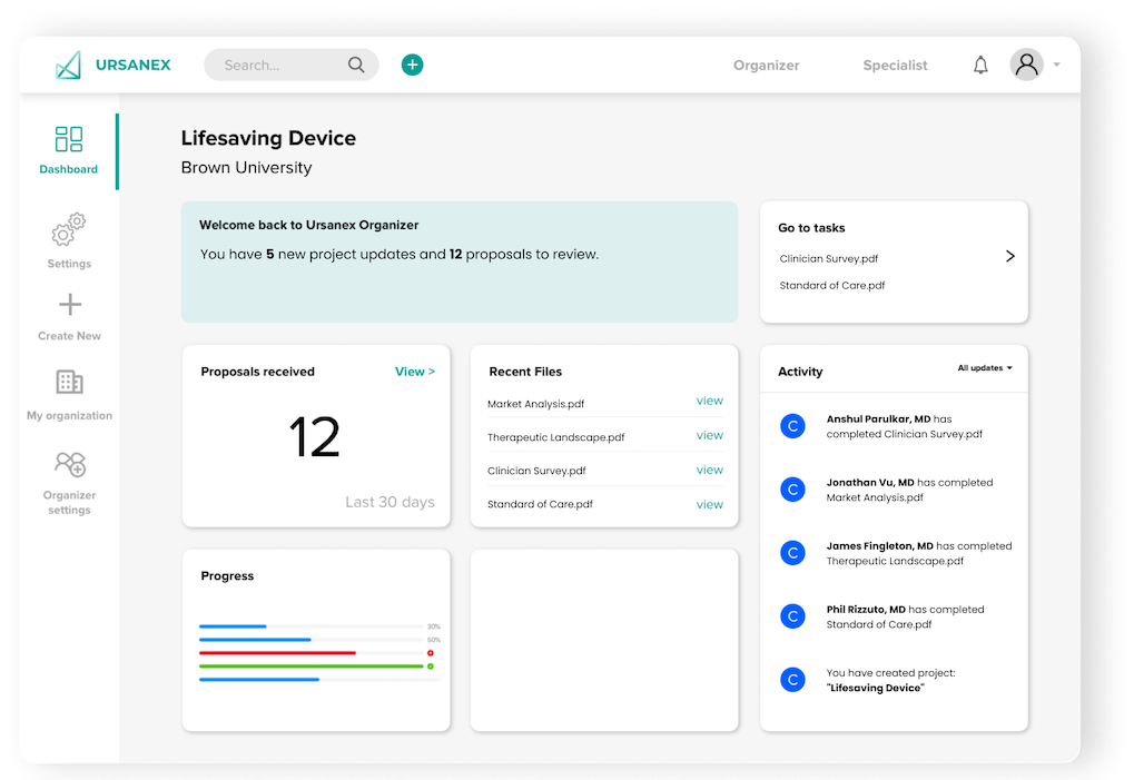 Ursanex Dashboard